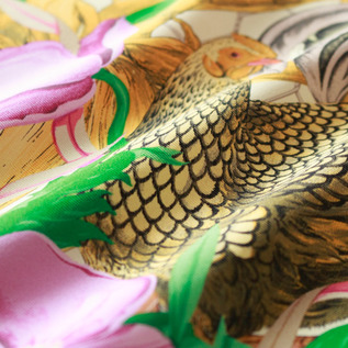 MANTEROマンテロシルクスカーフ MANTERO/マンテロ】 FLOWER SILK SCARF フラワーシルクスカーフ