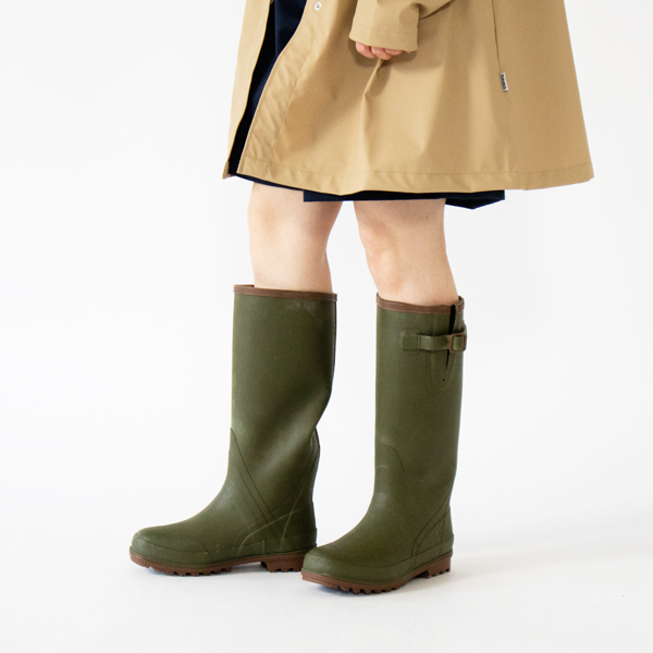 サイドストラップラバーブーツOLIVE