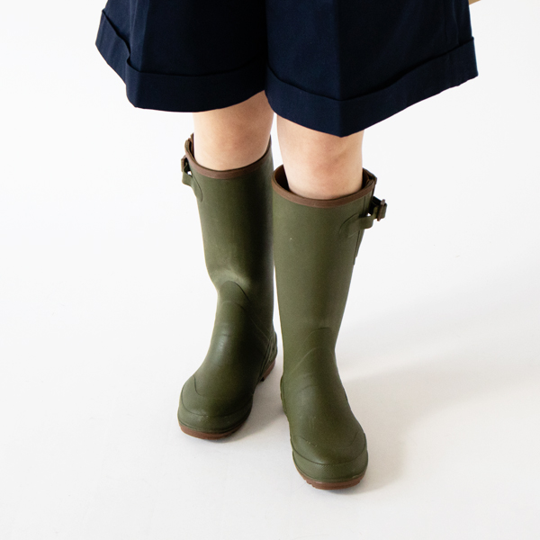 サイドストラップラバーブーツOLIVE