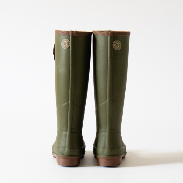 レースアップラバーブーツOLIVE