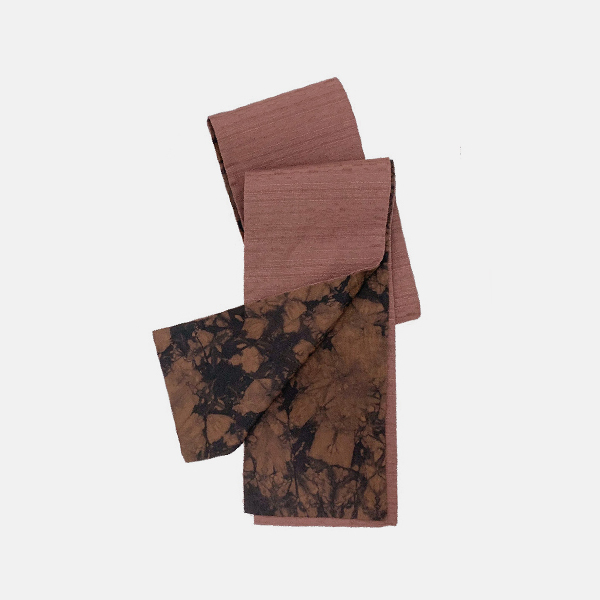 リバーシブル半幅帯(BROWN)