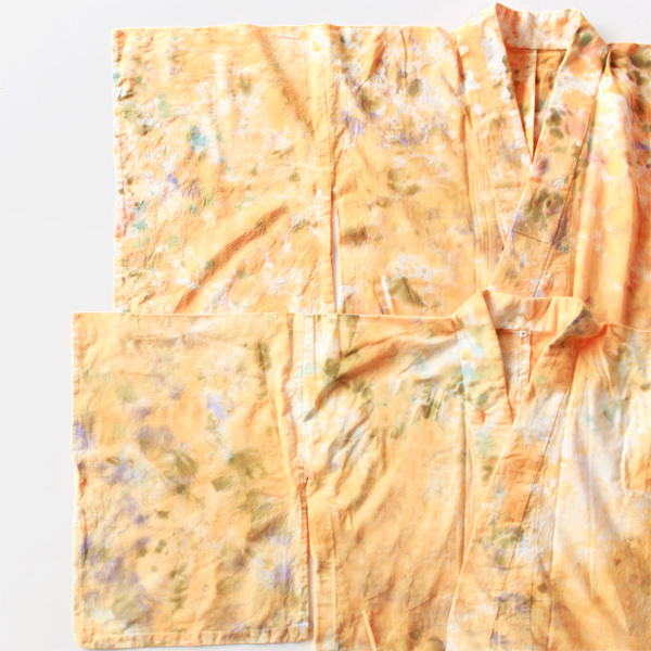 手染めのため、1点1点柄の出方や色味が異なりますことをご理解の上、お買い求めくださいませ。（SUNSHINE yellow marble）