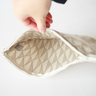 ポーチ POUCH-WHITE TOWEL-YELLOW ポーチ POUCH-WHITE TOWEL-YELLOW