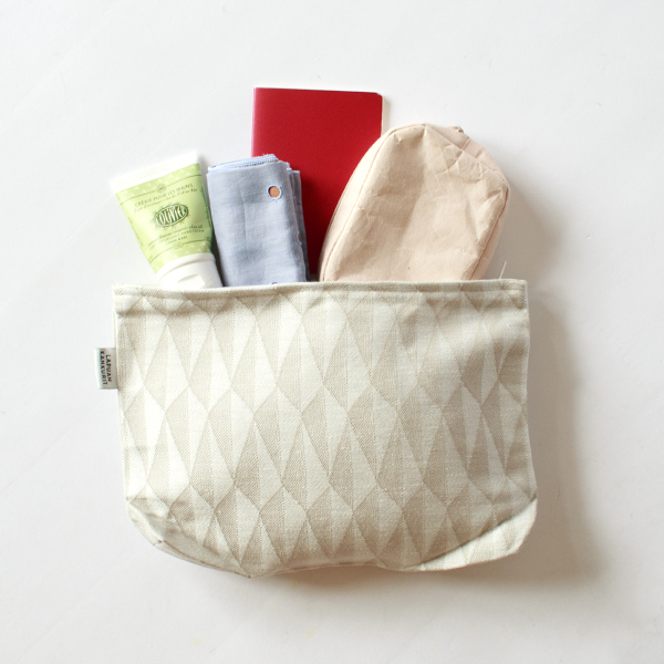 ポーチ　POUCH-WHITE TOWEL-YELLOW 