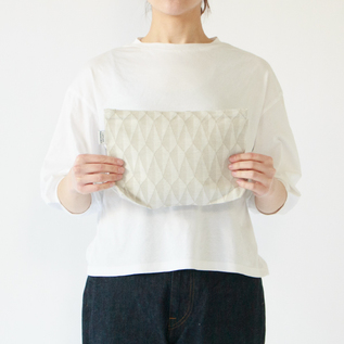 ポーチ POUCH-WHITE TOWEL-YELLOW ポーチ POUCH-WHITE TOWEL-YELLOW