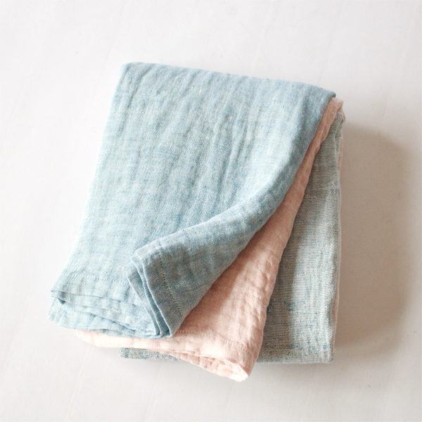 海と空のリネンブランケット	ROSE BLUE