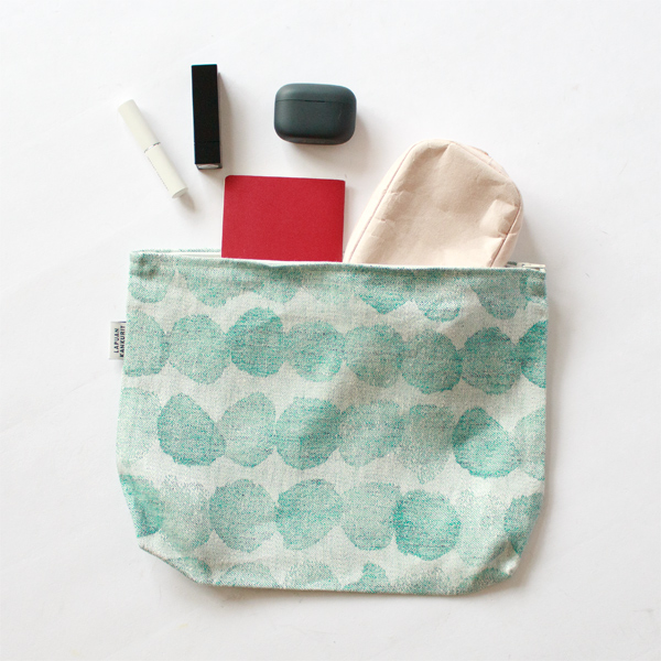 ポーチ　POUCH-BLUE TOWEL-GREY