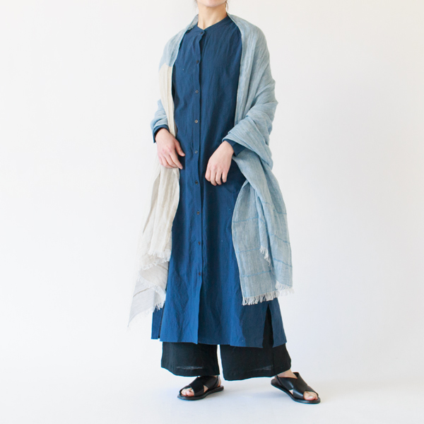 リネンスカーフ RAINYBLUE