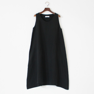荒炊きリネン レイヤードノースリーブワンピース(BLACK) 荒炊きリネン レイヤードノースリーブワンピース(BLACK)