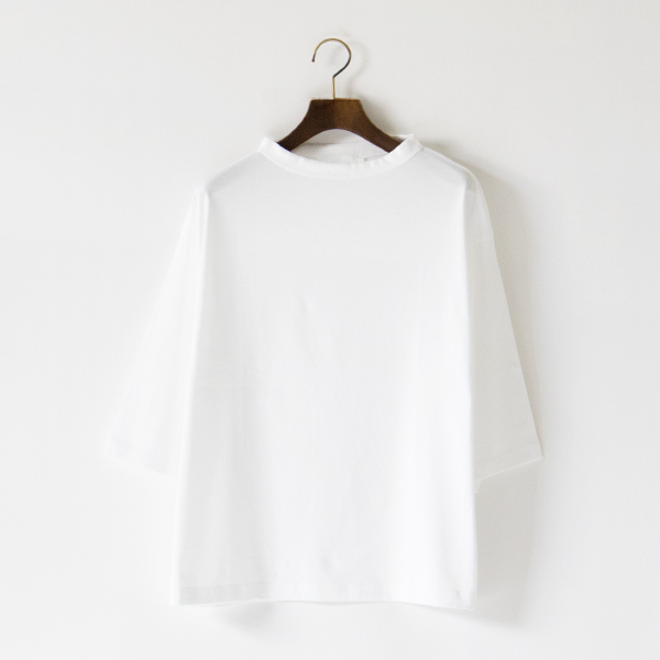 ボトルネックTシャツ 3/4SLEEVE(WHITE)