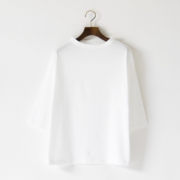 ボトルネックTシャツ 3/4SLEEVE(WHITE)