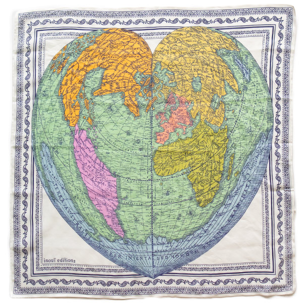 コットンシルクスカーフ MAPPEMONDE(WHITE)