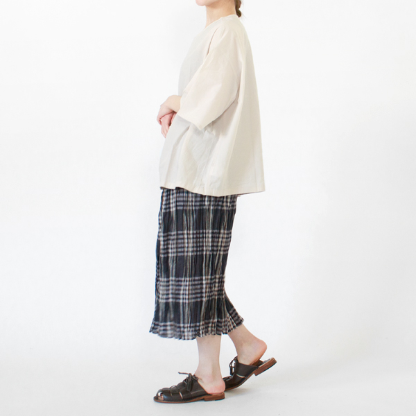 身長162cm(CHECK GREY BEIGE/2段レイヤー)