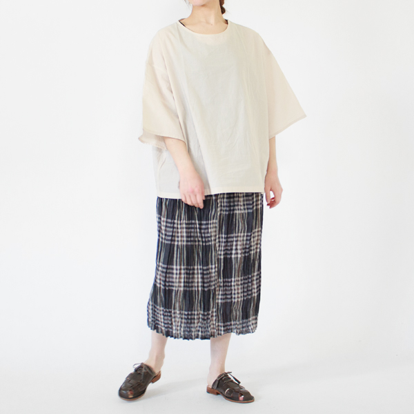 身長162cm(CHECK GREY BEIGE/2段レイヤー)