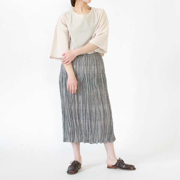 身長162cm(CHECK WHITE BLACK/2段レイヤー)