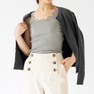 シルクレース タンクトップ LIGHTGREY シルクレース タンクトップ LIGHTGREY