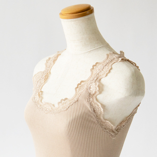 シルクレース タンクトップ CACAO シルクレース タンクトップ CACAO