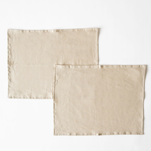 リネンプレイスマット2枚組(NATURAL LINEN)