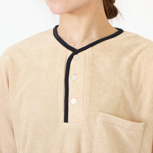 パイルヘンリーネック＆ハーフパンツセット／Healthknit（ヘルスニット