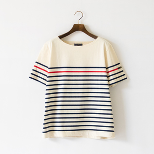 ころもち さん専用　Le Minor 半袖Tシャツ 白/ベージュ Le minor 半袖Tシャツ／Le minor （ルミノア）｜愛着を持ってずっと