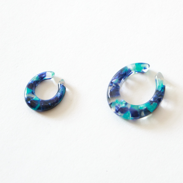 イヤーカフ 2個セット（FLOWER BLUE）