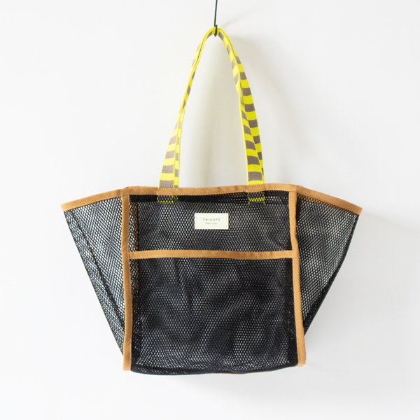 トートバッグ MESH POCKET TOTE BAG(BLACK)