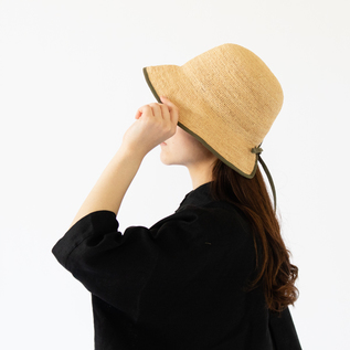 ラフィアハット nicolas(KHAKI)
