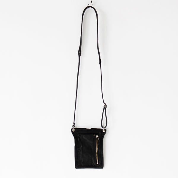 レザーショルダーバッグ SELU-WALLET(CHARCOAL BLACK)