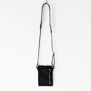レザーショルダーバッグ SELU-WALLET(CHARCOAL BLACK)