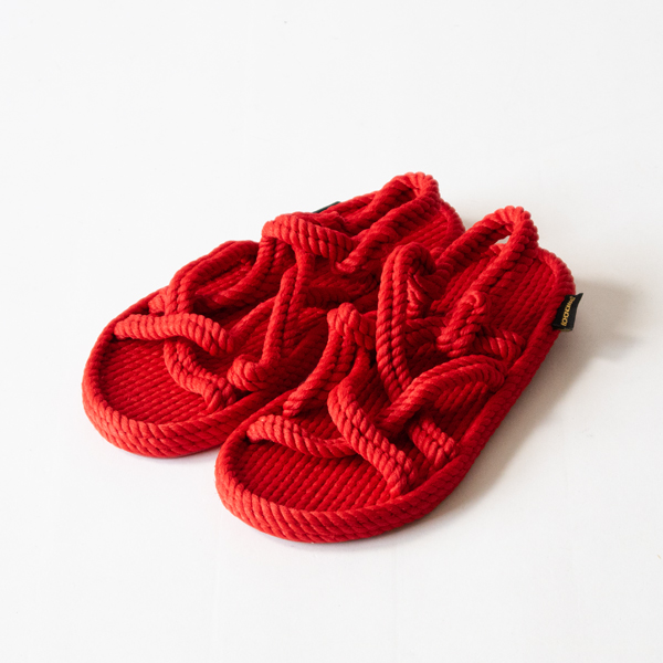 Red-37VEGAN ROPE SANDALS BODRUM