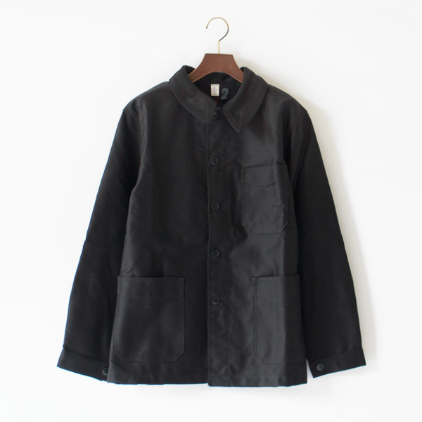 ユニセックス TRADITIONAL WORKER JACKET カバーオール NOIR