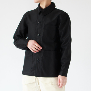 ユニセックス TRADITIONAL WORKER JACKET カバーオール NOIR／LE