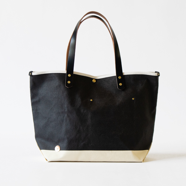 帆布 トートバッグ(M) PINE 9号 SCCP002(BLACKBERRY×MILK/BLACKハンドル)