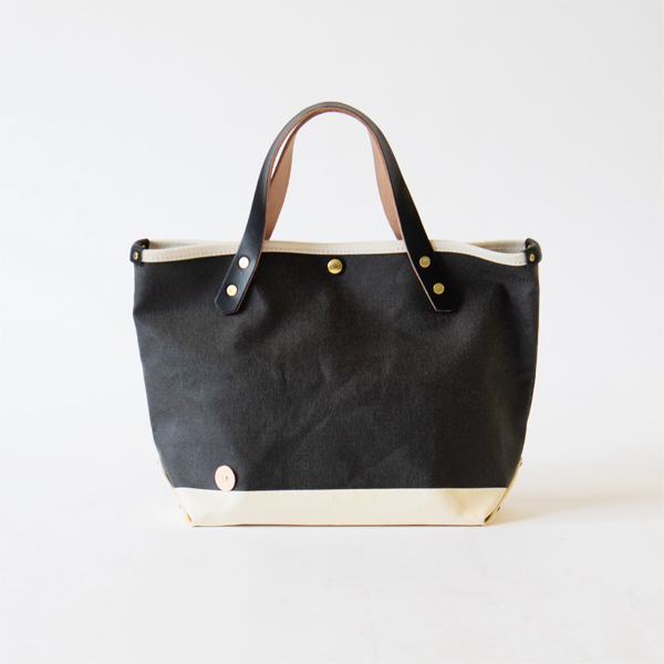 帆布 トートバッグ(S) PINE 9号 SCCP001(BLACKBERRY×MILK/BLACKハンドル)