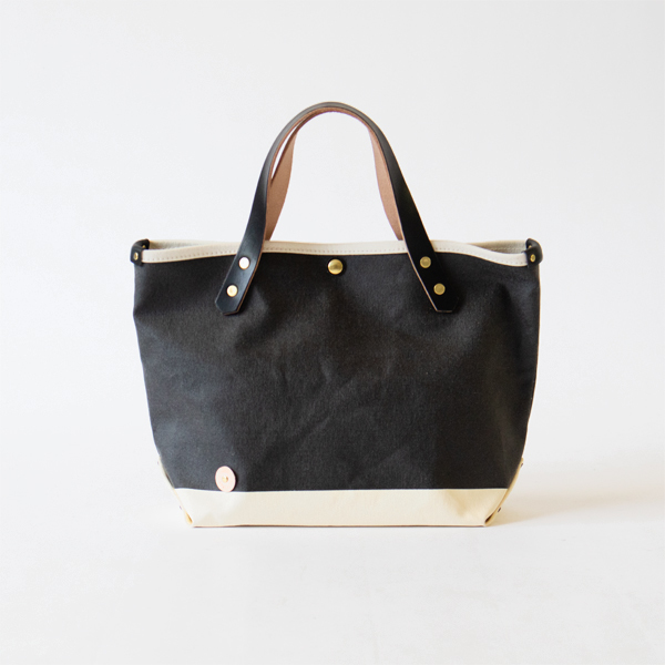 帆布 トートバッグ(S) PINE 9号 SCCP001(BLACKBERRY×MILK/BLACKハンドル)