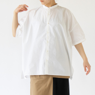 SETTO FARMS SHIRT 5分袖　サックス セット SETTO ファームズシャツ FARMS SHIRT シャツ 長袖 バンドカラー