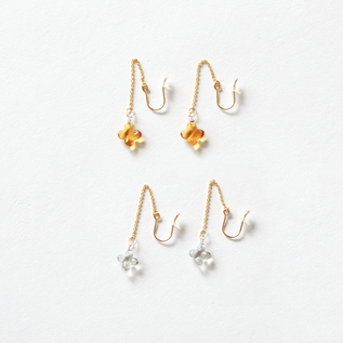 キンモクセイとアジサイのピアス