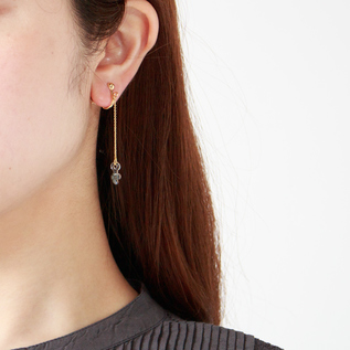 ピアス/イヤリング/ネックレス】アジサイ／HARIO Lampwork Factory