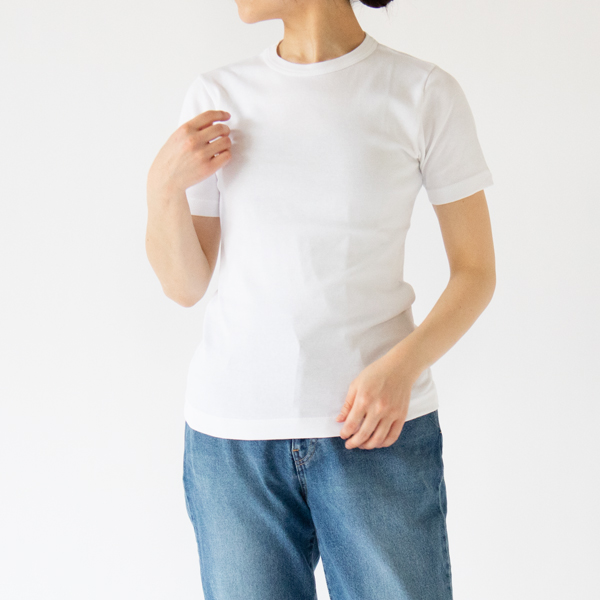 身長162cm クルーネックショートスリーブTシャツ	BIANCO