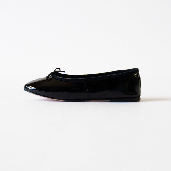 バレエシューズ Slip on Ballet Shoe patent Black／CATWORTH（カット