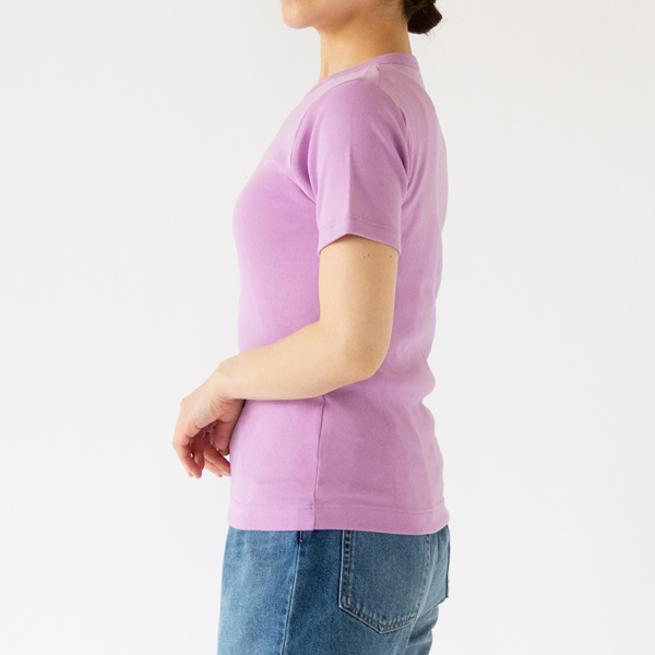 身長162cm 	クルーネックショートスリーブTシャツ	LAVENDER