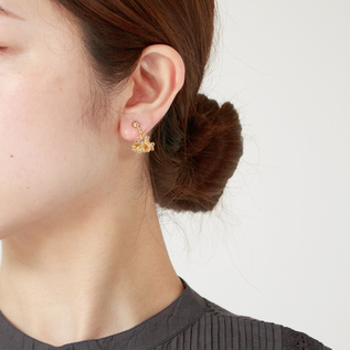 ピアス/イヤリング/ネックレス】ミモザ／HARIO Lampwork Factory