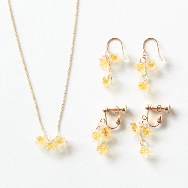 ピアス/イヤリング/ネックレス ミモザ
