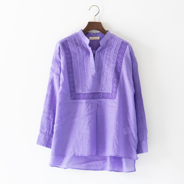 ピンタックレースチュニックブラウス(LAVENDER) ピンタックレースチュニックブラウス(LAVENDER)