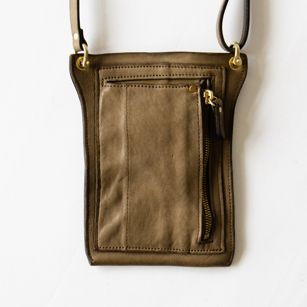 レザーショルダーバッグ SELU-WALLET(OLIVE)