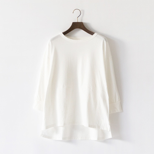 クールローレル加工 コットンドロップショルダーT(WHITE) クールローレル加工 コットンドロップショルダーT(WHITE)