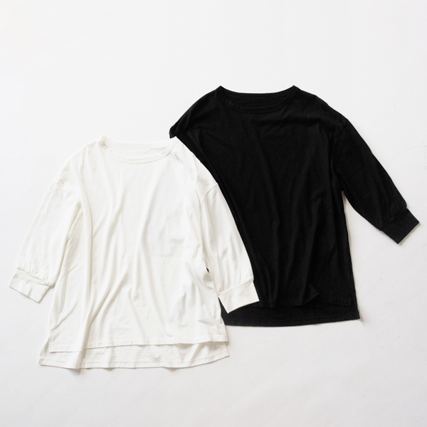クールローレル加工 コットンドロップショルダーT