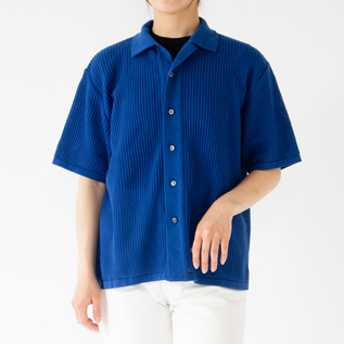 COTTON SUKASHI 半袖ニットシャツ／YONETOMI NEW BASIC（ヨネトミ