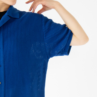 COTTON SUKASHI 半袖ニットシャツ／YONETOMI NEW BASIC（ヨネトミ