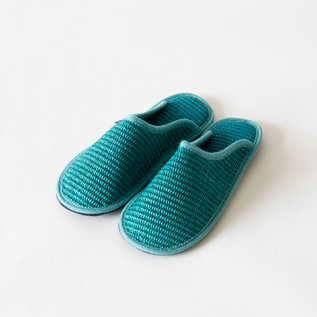 SLIPPERS STELLA RAFIA TURCHESE